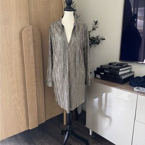 Sabina Musayev Gold and Black Textured Dress